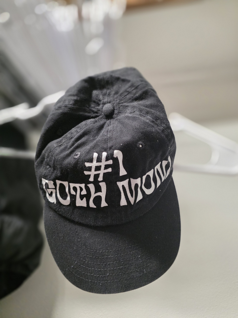 #1 Goth Mom Black Cotton Baseball Cap